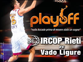 IRCOP RIETI – VADO LIGURE AL PALASOJOURNER ALLE 19.00