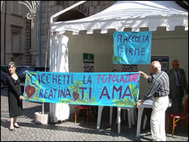 CONTINUA LA RACCOLTA FIRME PRO CICCHETTI.  OGGI MANIFESTAZIONE IN PIAZZA DEL COMUNE