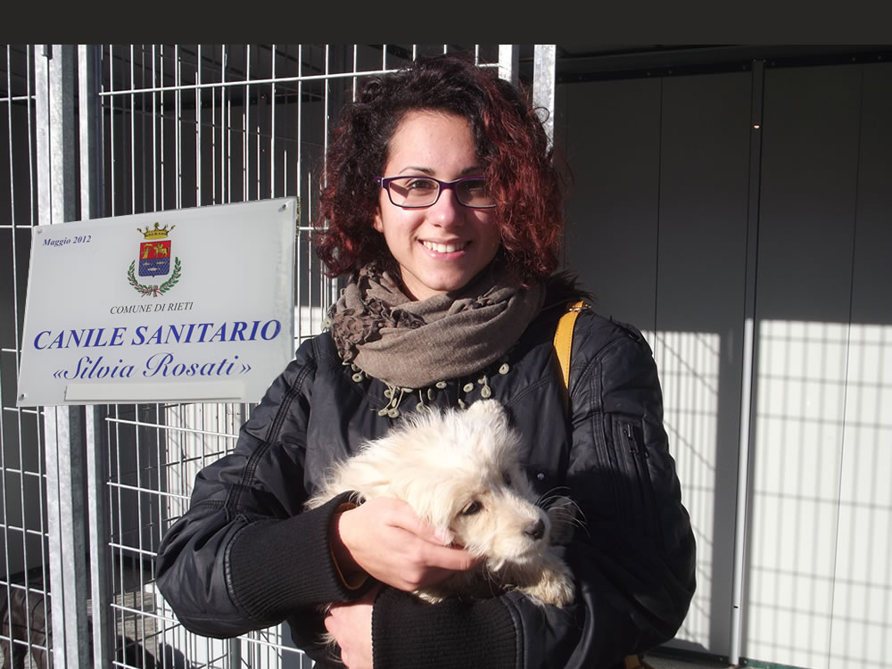 Intitolato a "Silvia Rosati" il nuovo canile di Rieti. Maya la prima adottata