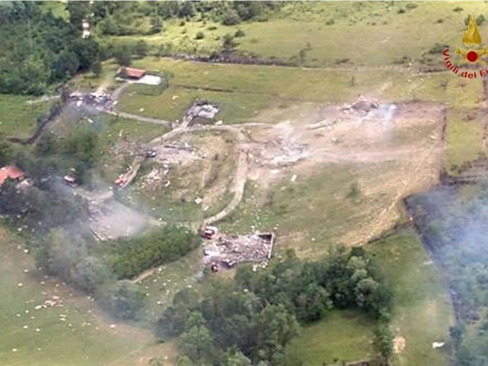 Esplode fabbrica di fuochi d'artificio. Rimasto vittima Tonino Morsani