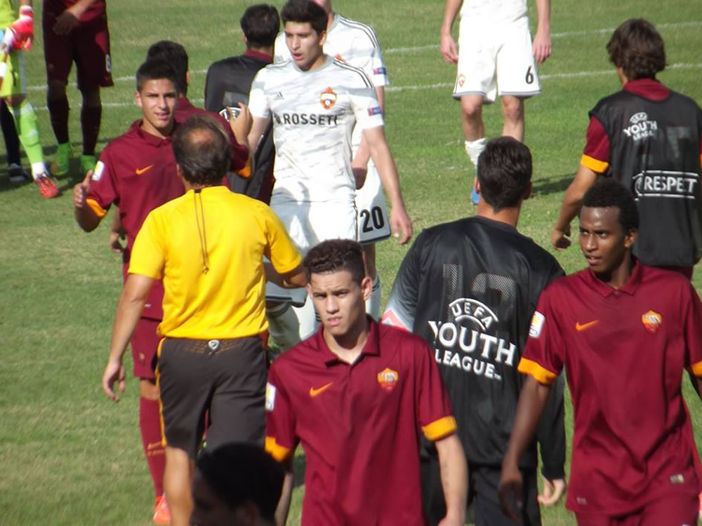 Youth League, per la Roma esordio vincente. Sugli spalti Oscar Damiani e la "iena" Calabresi