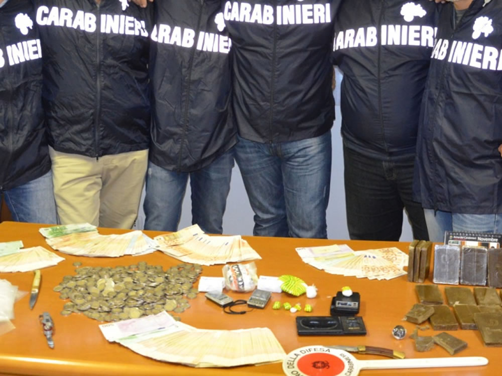 Intercettata partita di droga per il mercato reatino. Quattro in manette