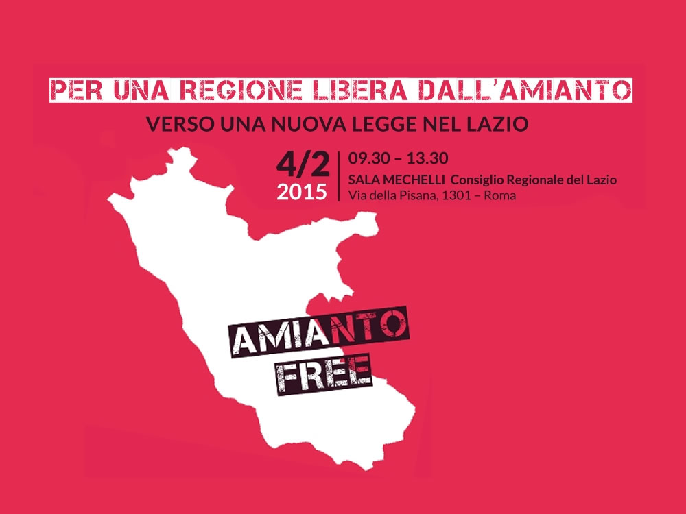 Per una Regione libera dall'amianto. Verso una nuova legge nel Lazio