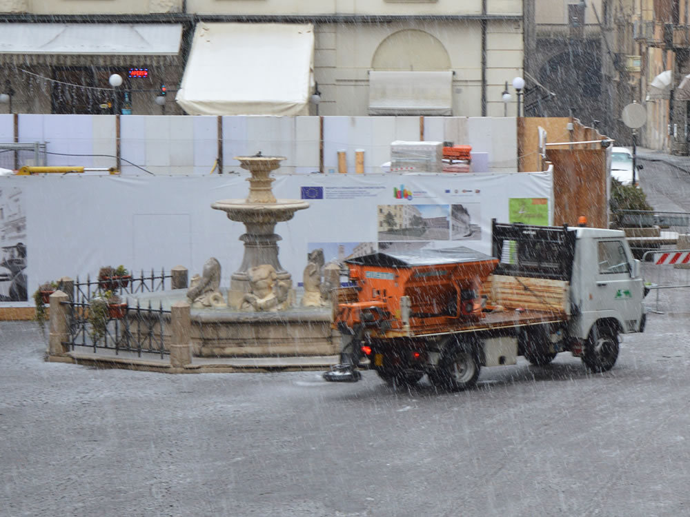 Continua il maltempo su Rieti. La neve però cade a sprazzi