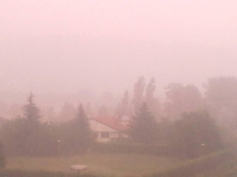 Temporali di calore su Rieti. Pioggia e grandine in città