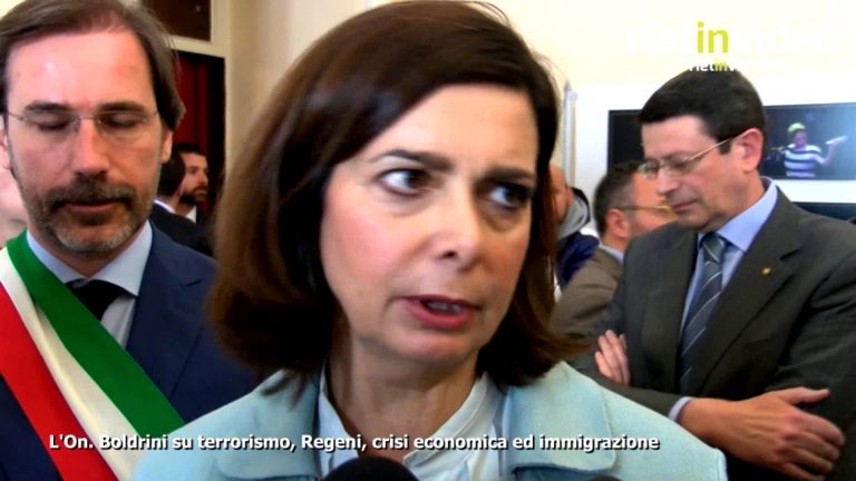 RIETINVIDEO – La Boldrini risponde su terrorismo, Regeni, immigrazione e crisi economica