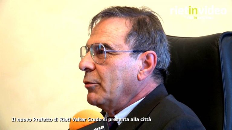 RIETINVIDEO – Il nuovo Prefetto Valter Crudo si presenta alla città di Rieti