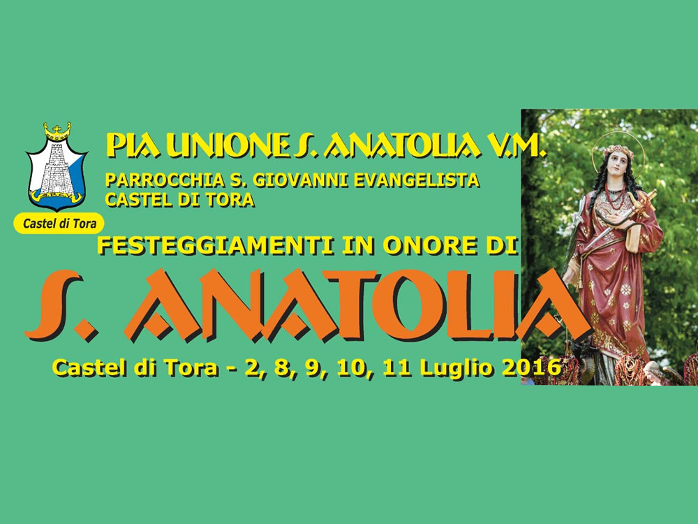 A Castel di Tora festeggiamenti in onore di S.Anatolia