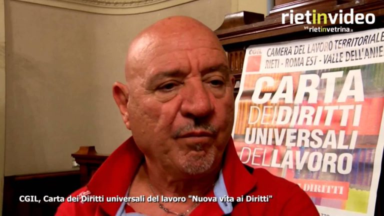 RIETINVIDEO – La CGIL presenta la "Carta dei Diritti universali del lavoro"