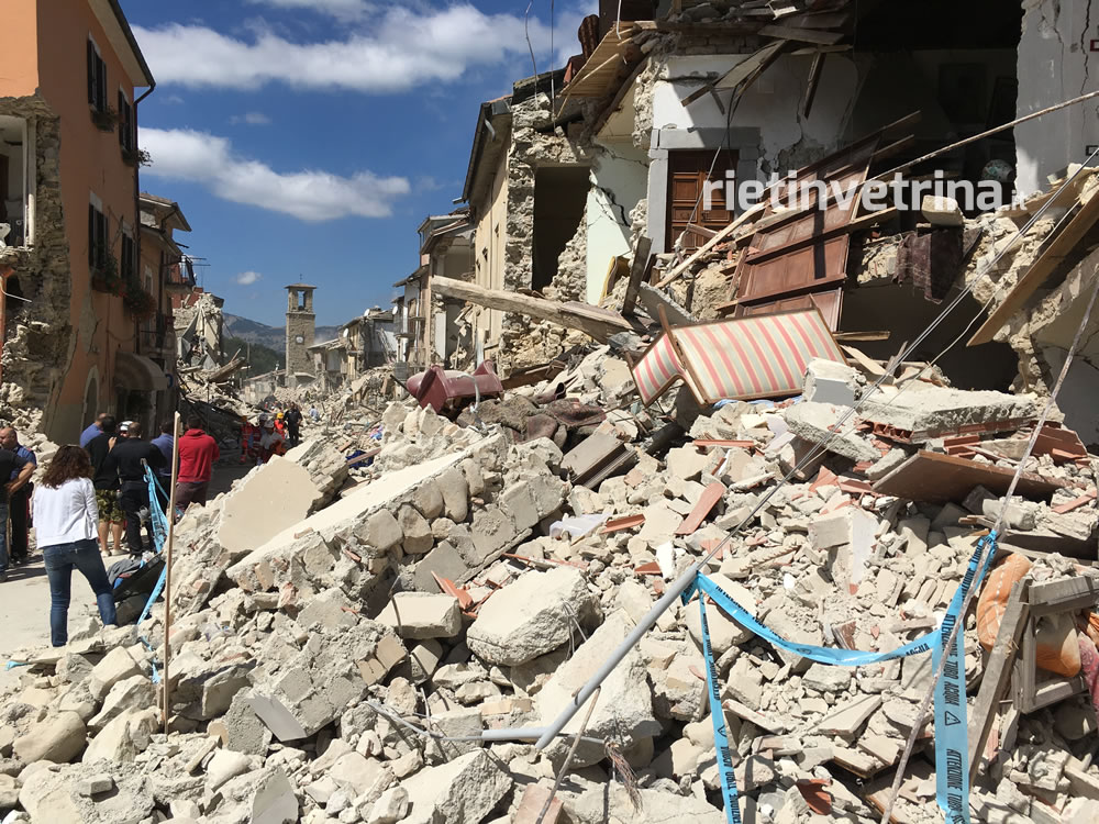 RIETINVIDEO – Amatrice, uno dei Borghi più belli d’Italia raso al suolo