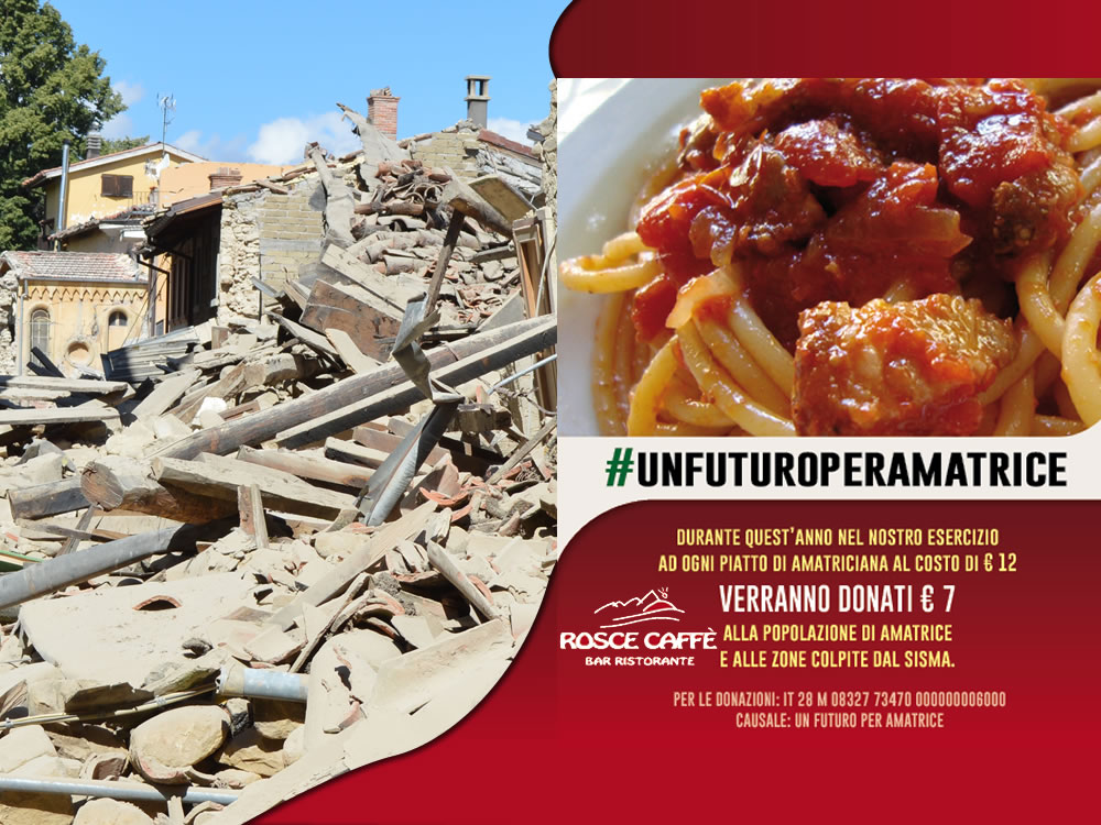 #unfuturoperamatrice. Amatrice riparte dall'amatriciana