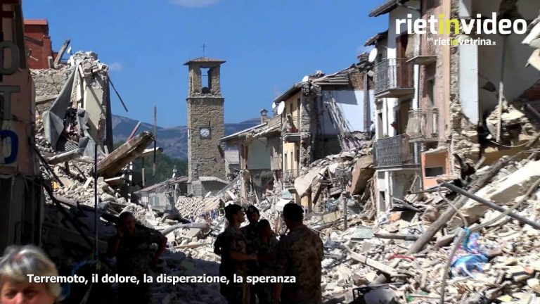 RIETINVIDEO – TERREMOTO, il dolore, la disperazione, la speranza
