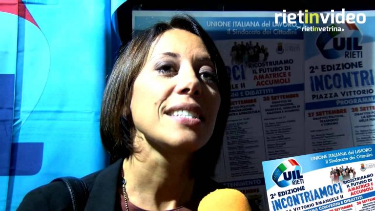 RIETINVIDEO – Nunzia De Girolamo sul sisma di Amatrice-Accumoli e sul Referendum