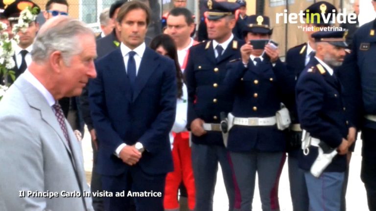 RIETINVIDEO – Il Principe Carlo in visita ad Amatrice