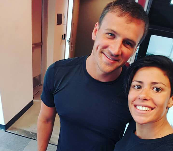 Martina Caramignoli in California per allenamenti. Selfie con il campione Ryan Lochte