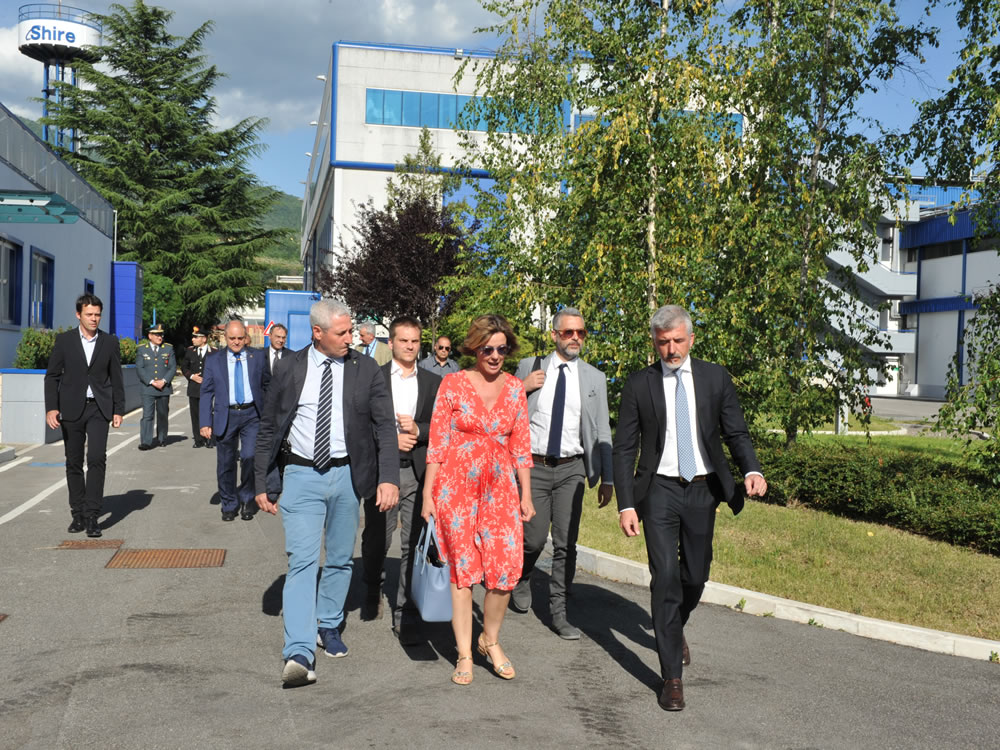 Rieti, l'On. Lorenzin ha incontrato i vertici dello stabilimento farmaceutico Shire