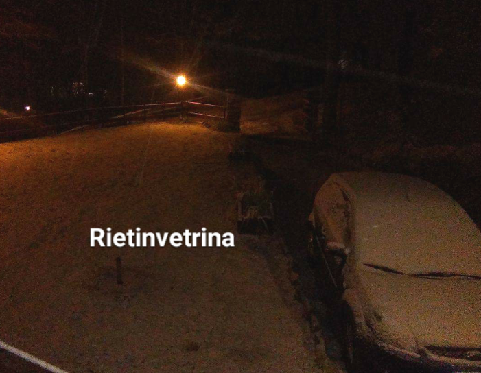 Neve sul monte Terminillo. Temperature in calo in città