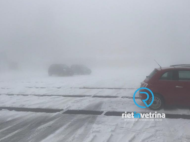 Sul Terminillo caduti 5cm di neve