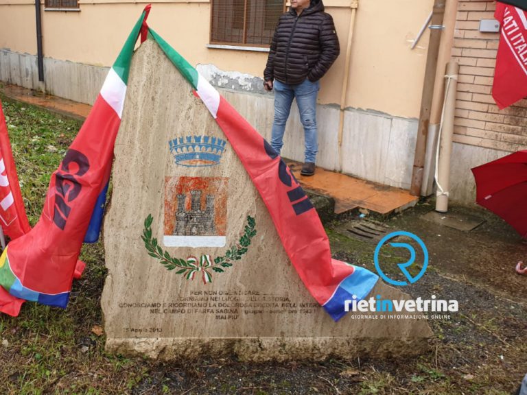 25 aprile – La CDLT CGIL Rieti Roma EVA commemora i caduti nel Reatino