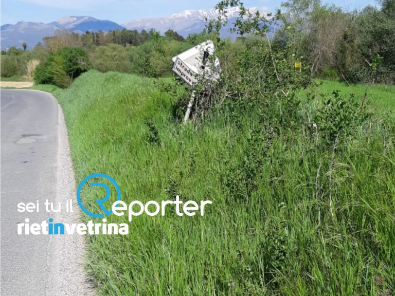 SEI TU IL REPORTER di Rietinvetrina – “In via Torretta carreggiata ridotta causa piante e verde lato cunette non tagliati”