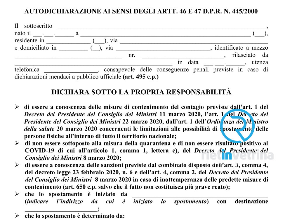 L'autocertificazione cambia ancora: ecco il nuovo modulo L'autocertificazione cambia ancora: ecco il nuovo modulo