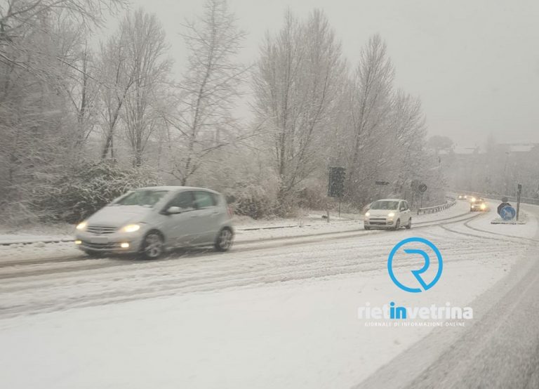 Sul Reatino neve sopra i 600metri e vento di burrasca
