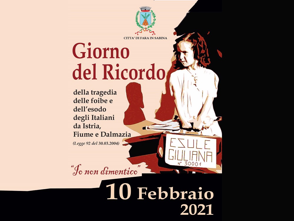 10 febbraio 2021 - Fara in Sabina ricorda le vittime delle Foibe - Rietinvetrina