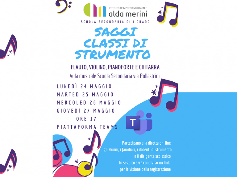 Settimana della Musica, gli alunni della Merini di Rieti si esibiranno tramite la piattaforma Teams