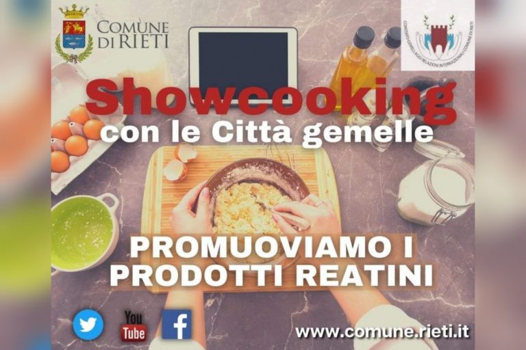“Showcooking online per la promozione del Reatino”, l’iniziativa del Comitato Gemellaggi del Comune di Rieti