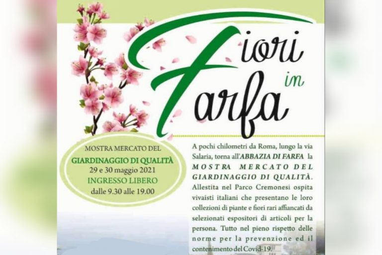 Il 29 è 30 maggio torna “Fiori in Farfa” all’Abbazia