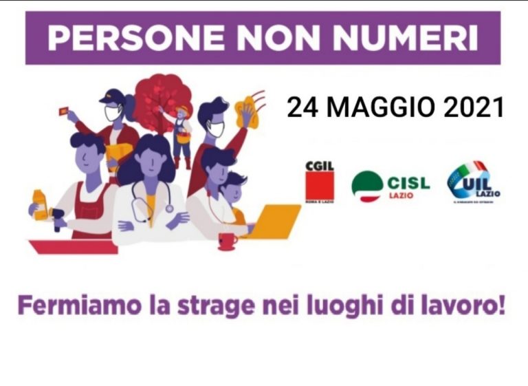 “Fermiamo le stragi nei luoghi di lavoro”, presidio il 24 maggio davanti alla Prefettura di Rieti