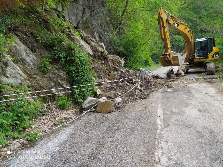 Rimossa la frana sulla SP67 Diga del Salto – Borgo San Pietro