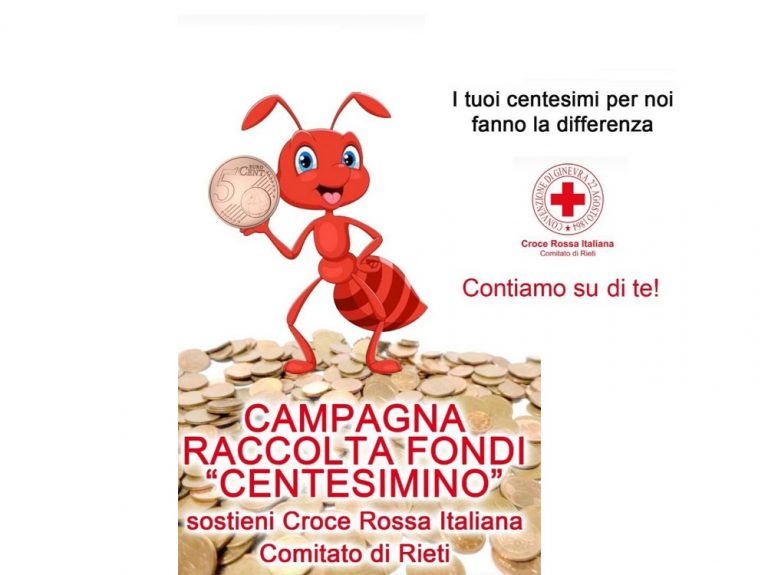 Dal 14 maggio inizia la campagna della Croce Rossa Rieti “Il Centesimo”. Saranno distribuiti barattoli in tutta la Città