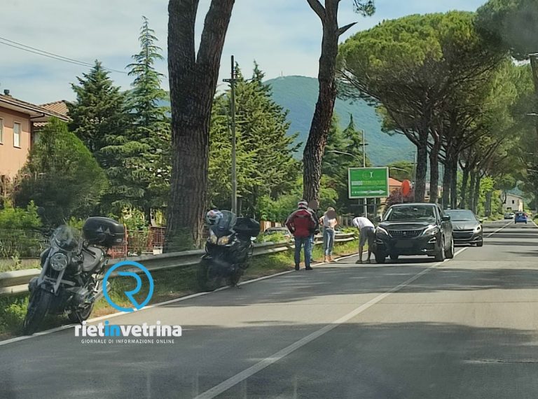 Tamponamento suv-moto sulla Terminillese
