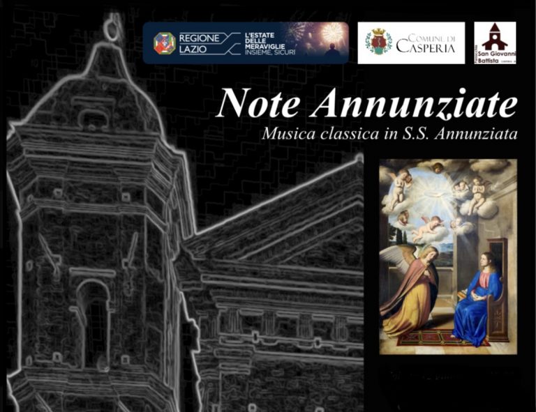 “Note annunziate” tre concerti di musica classica a Casperia