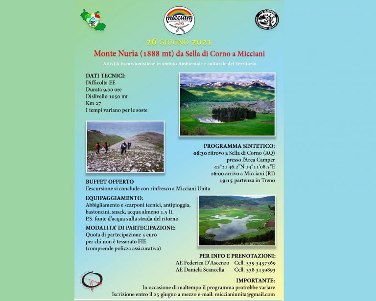 Il 26 giugno trekking natura sul Monte Nuria da Sella di Corno a Micciani