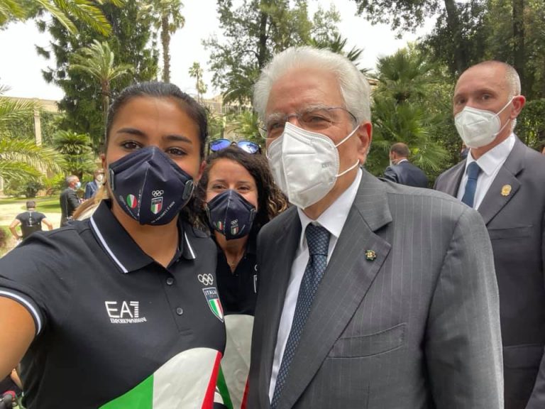 La campionessa del salto con l’asta Roberta Bruni incontra Sergio Mattarella