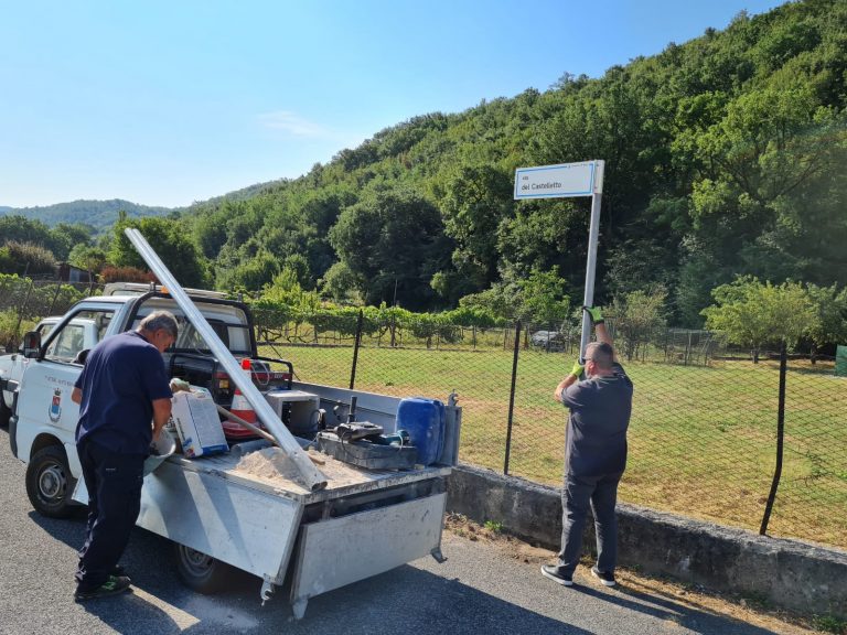 A Piani Poggio Fidoni nuova cartellonistica per la strade