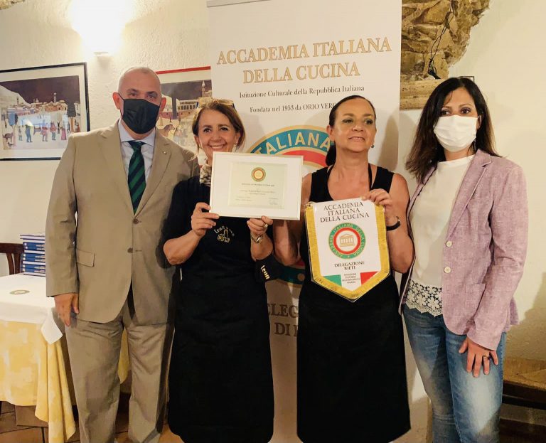 Diploma di Buona Cucina 2021 dell’Accademia Italiana della Cucina al Ristorante “Leon d’Oro” di Leonessa