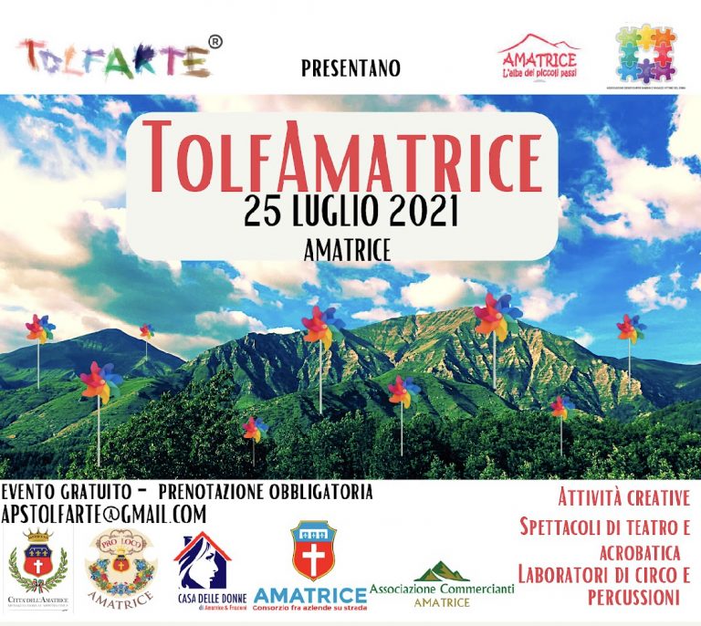 TolfAmatrice: il 25 luglio ad Amatrice la Magia di Tolfarte Kids dai Monti della Tolfa ai Monti della Laga
