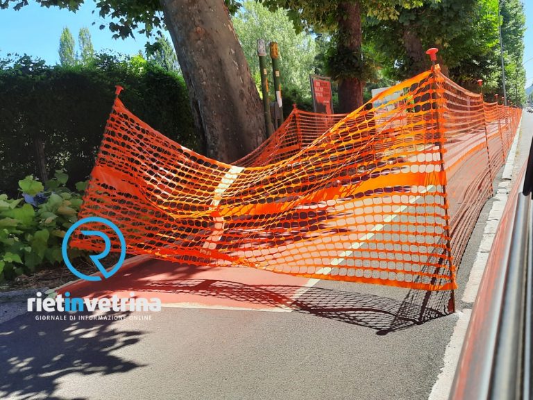Nuova pista ciclabile Rieti, in corso realizzazione della segnaletica orizzontale