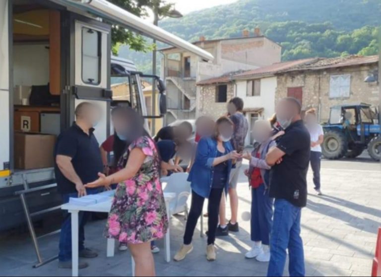 Procedono le vaccinazione J&J a Corvaro di Borgorose