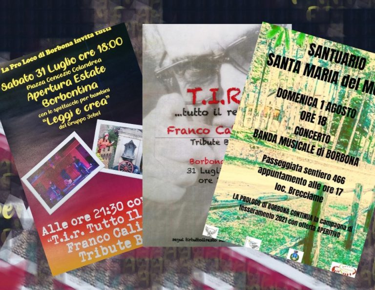 E’ FESTA – Vivi l’estate di Borbona, per te un agosto ricco di eventi