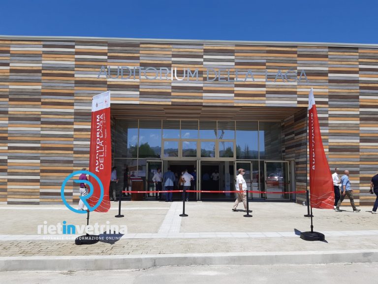 Inaugurato ad Amatrice l’Auditorium della Laga donato dalla Croce Rossa – LE FOTO