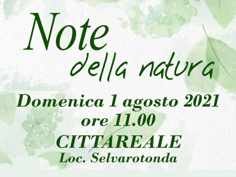 “Note della natura” il 1° agosto 2021 alle ore 11 concerto a Cittareale in alta quota con l’Accademia Nazionale di Santa Cecilia