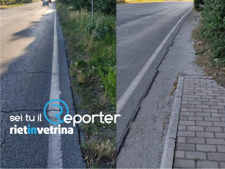 SEI TU IL REPORTER – Senza marciapiede in via Salaria per L’Aquila i pedoni rischiano l’investimento