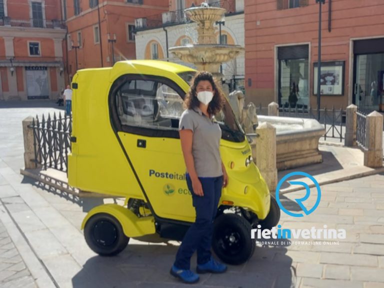 Poste Italiane è sempre più “green” anche a Rieti. 2 nuovi quadricicli elettrici per la consegna di corrispondenza e pacchi