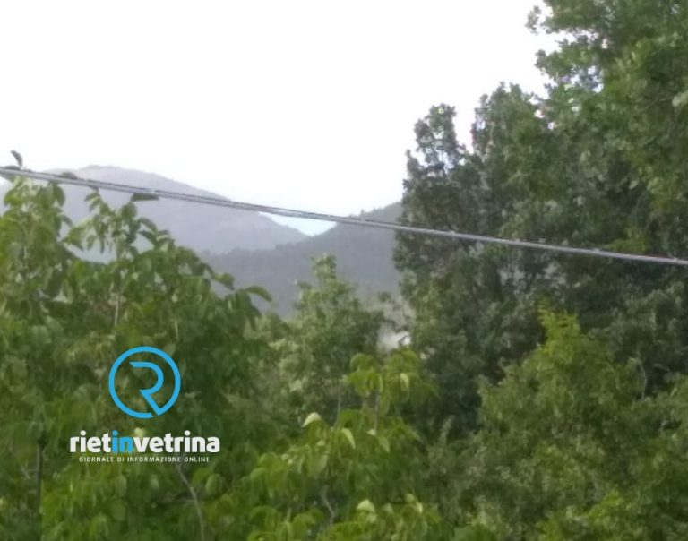 Incendio in località Potenzia di Cantalice