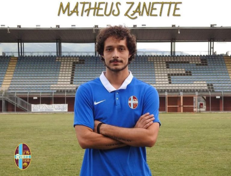 Il Rieti Calcio ufficializza l’ingaggio di Matheus Zanette