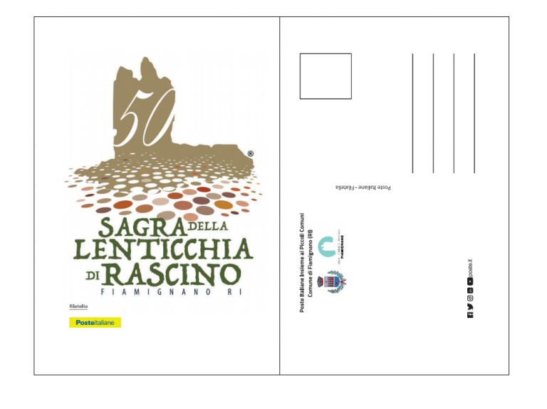 Fiamignano, Poste Italiane emette annullo speciale dedicato alla Sagra della Lenticchia di Rascino